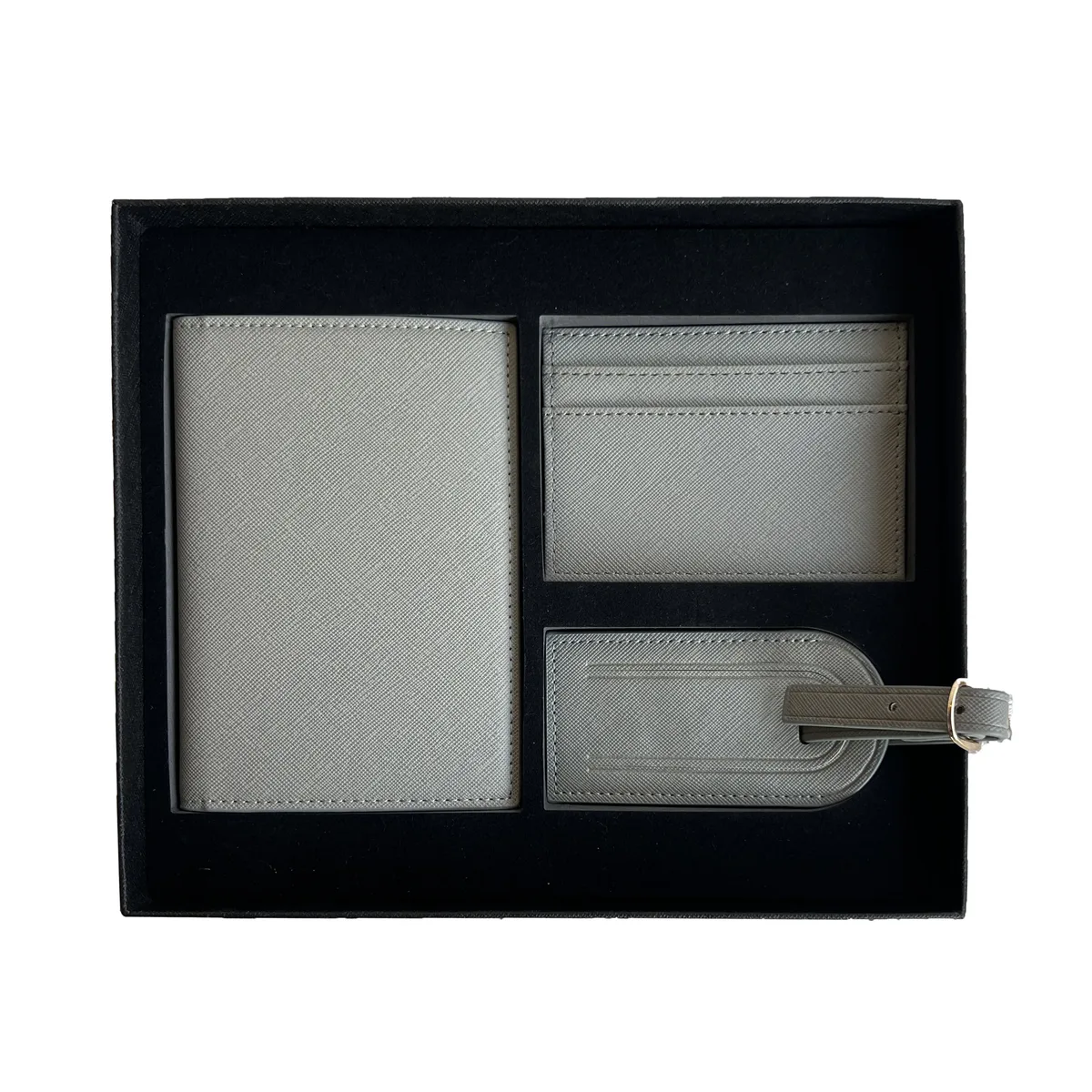 coffret cadeau personnalisé avec initiales gratuites, housse de passeport en cuir de crocodile, étiquette de bagage, porte-cartes, accessoires de voyage