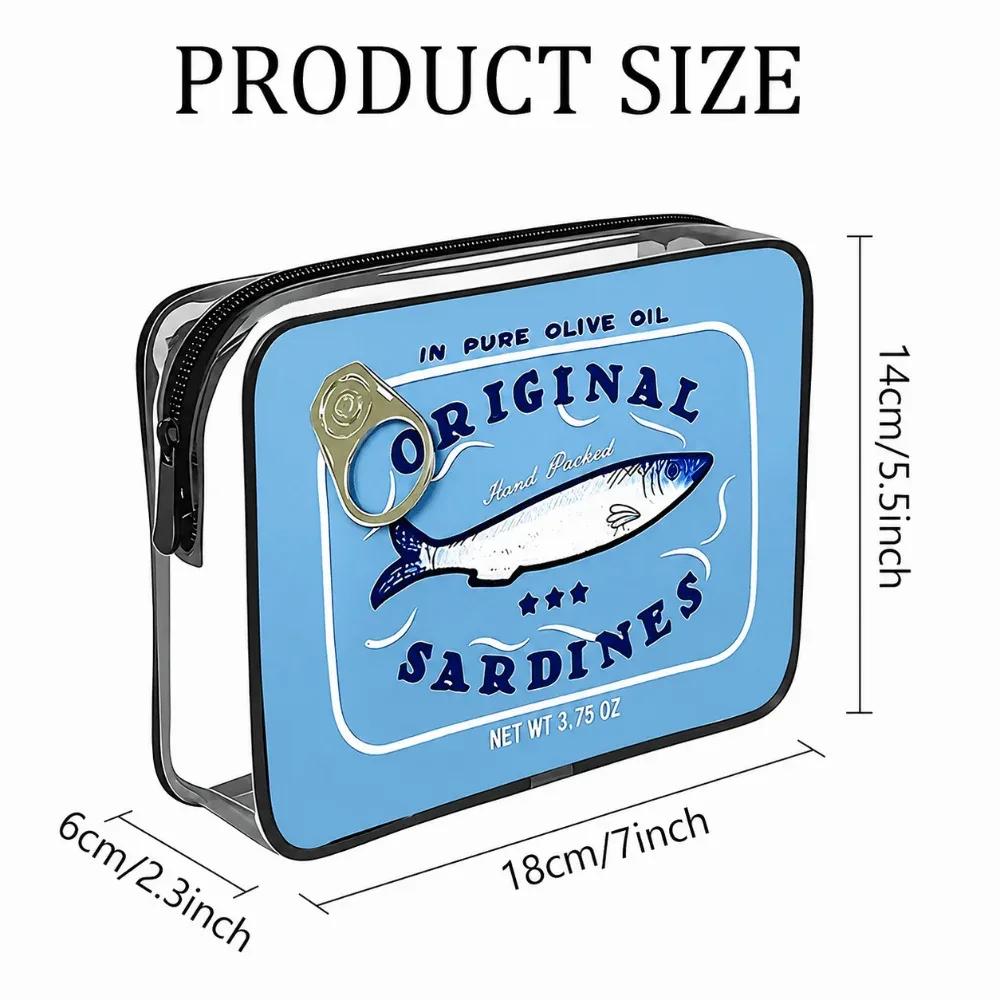 sac de maquillage en pvc avec fermeture éclair, sac cosmétique transparent, format portable, style sac à main, sac cosmétique de voyage pour les voyages