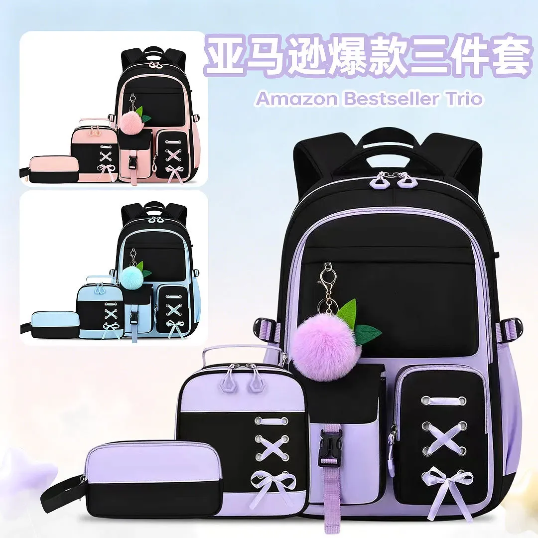 Sacs d'école pour filles, cartable Kawaii léger pour enfants, sac à dos pour livres, sac à dos de voyage, Mochilas, cadeaux