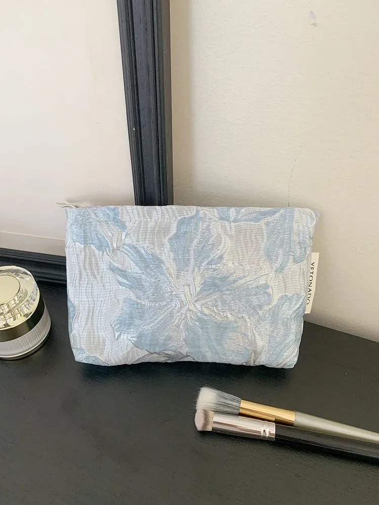 l/m/s relief jacquard sacs de maquillage femmes sac cosmétique femme pochette trousse de toilette pochette de maquillage voyage organisateur cosmétique