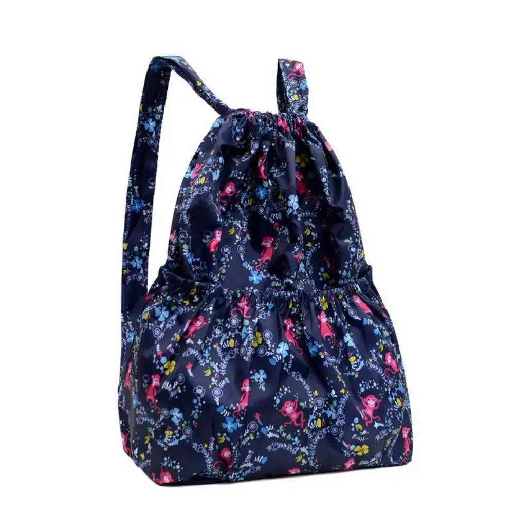 sac à provisions portable étanche en polyester pour dames, sacs à dos de grande capacité, sac à bandoulière de proximité, imprimé floral décontracté