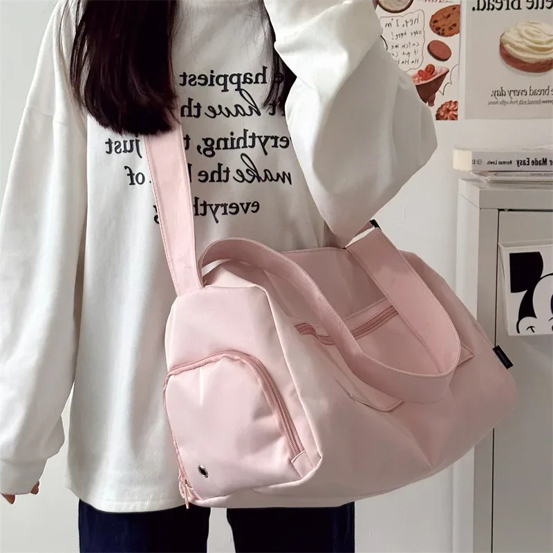 grands sacs fourre-tout de voyage à bandoulière pour femmes, sacoche à bandoulière en toile, sacoches de sport et de yoga, sac à main à la mode, 2024