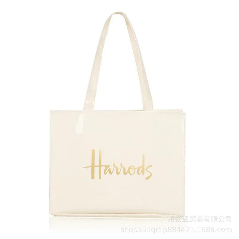 sac fourre-tout imperméable en pvc à imprimé cartoon pour femmes, sac à main décontracté et portable, sac pour le shopping, les trajets quotidiens et l'utilisation quotidienne en extérieur. ﻿