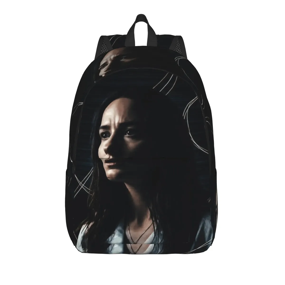 sac dos polyester jaune vif motif film couloir ultra léger voyage ecole universite femmes bandoulière ordinateur portable extérieur