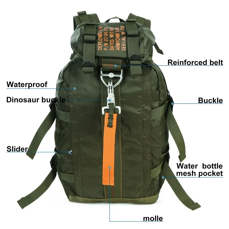 sac à dos imperméable en nylon pour hommes et femmes, sac de voyage léger pour escalade, randonnée, sport de plein air, d'école, noir