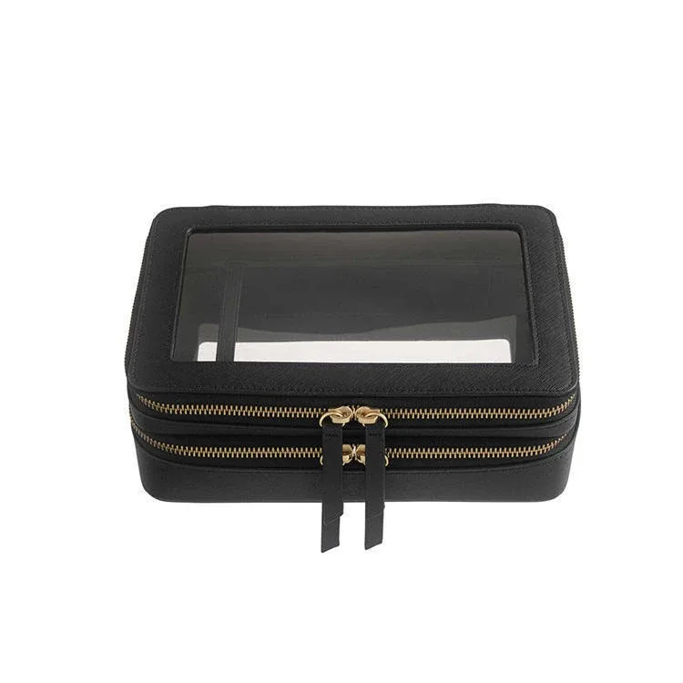 xmessun nouveaux sacs de maquillage en pvc transparent décontracté pour femmes 2026 mode en cuir pu portable étanche stockage sac cosmétique a527