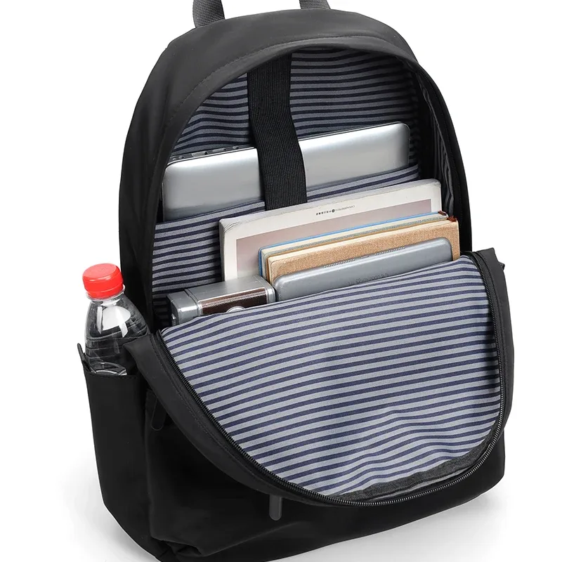 sac dos oxford université polyester noir compartiment ordinateur portable poche limon bandoulière arquée décontracté solide