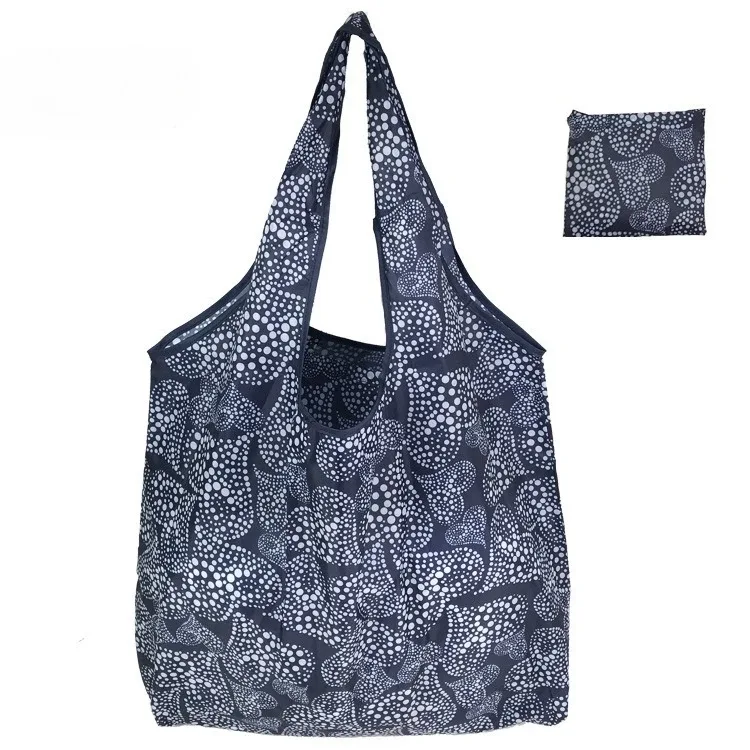 sacs écologiques pliables de poche de mode, sac d'épicerie réutilisable de grande capacité, fourre-tout pour dames, sac de voyage lavable de 50lb
