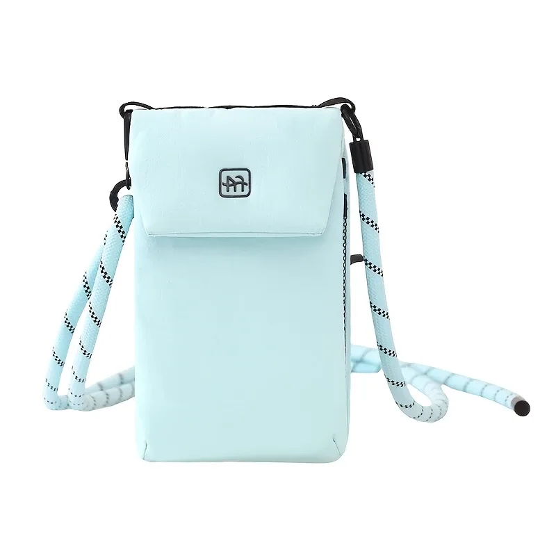 sac à bandoulière pour téléphone portable en nylon, pochette verticale avec poche zippée, portefeuille pour passeport, sac de rangement quotidien pour petits objets