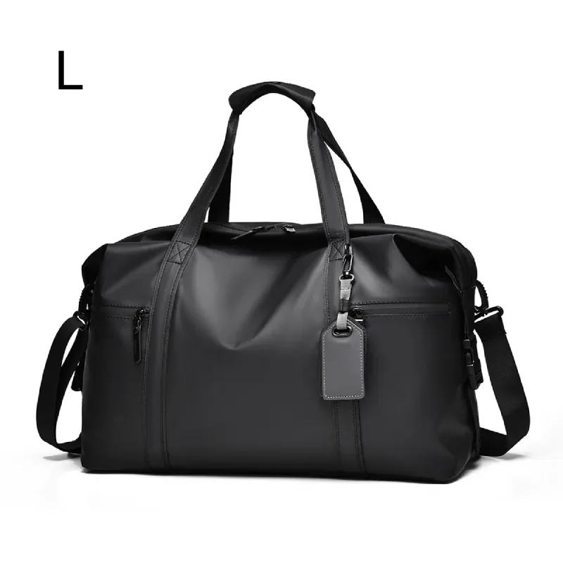 men's gym bag - black adjustable shoulder strap duffel bag for gym, travel and sports lovers, fitness gear bag