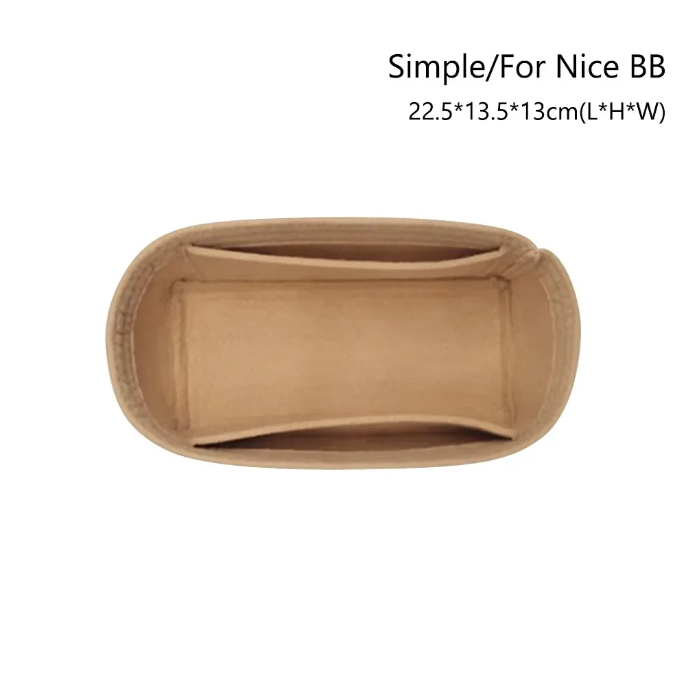 feutre insérer doublure sac à main organisateur pochette sac à main sac fourre-tout sac interne pour lv nice nano/mini/bb