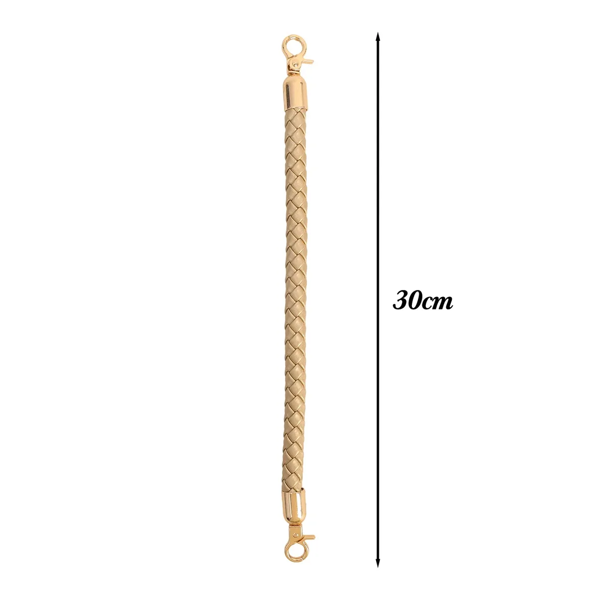2/1 pièces 30cm en cuir pu tressé sac à bandoulière sangle sac poignées courtes bricolage remplacement sac à main poignée pour sac à main ceinture accessoires