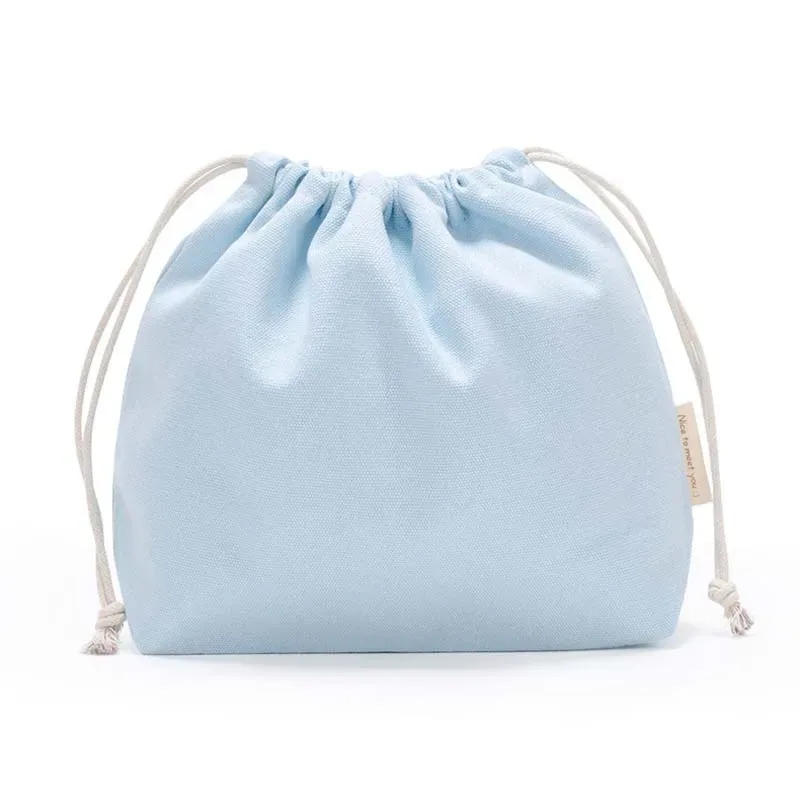 sacs à provisions en toile réutilisables pour femmes, sac de rangement de voyage, fourre-tout en coton, poudres à bijoux, poches à soupe, proximité solide, 27x20cm