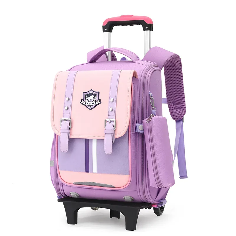 sacs à dos roulants pour enfants de l'école primaire chariot école étudiant sac à dos sac à roulettes retour à l'école sacs à dos avec roues