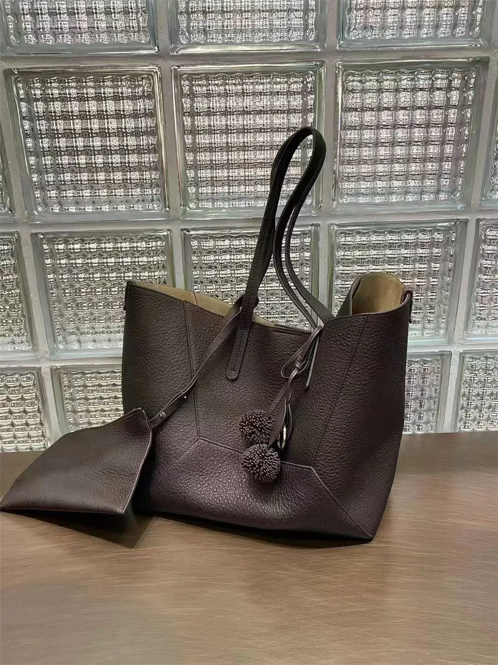 sac fourre-tout en cuir véritable de haute qualité pour femmes, grande capacité, sac à bandoulière/sac à main, décontracté et polyvalent