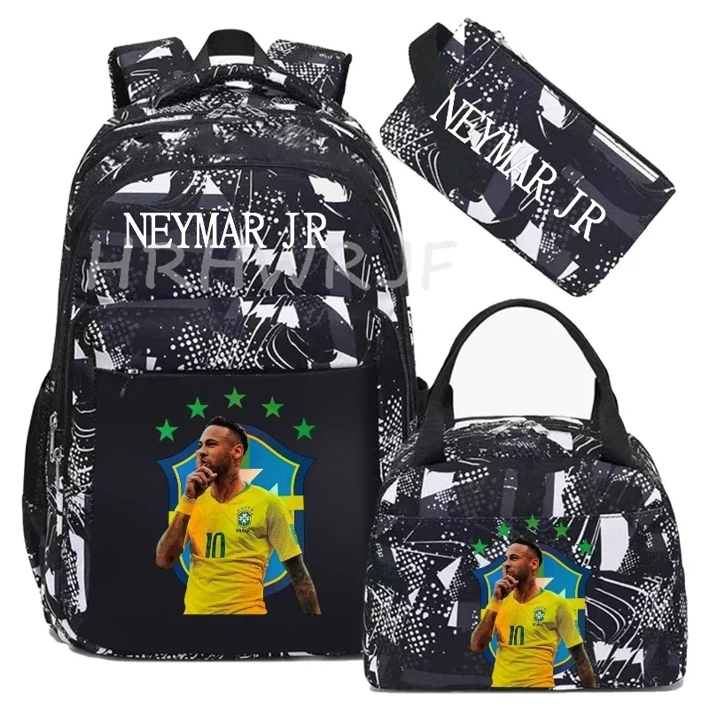 sac à dos de football camouflage neymar, sac à dos de sport pour femmes et hommes, capacité multi-poches, sacs d'école, sacs de voyage décontractés, mochila 3 pièces