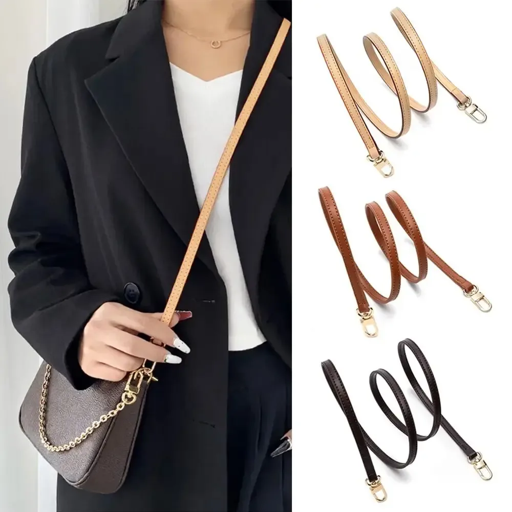 sangle de sac en cuir tendance, remplacement, réglable, ceinture de sac à main, couleur unie, fine, sangle de sac à bandoulière, accessoires de sac de haute qualité