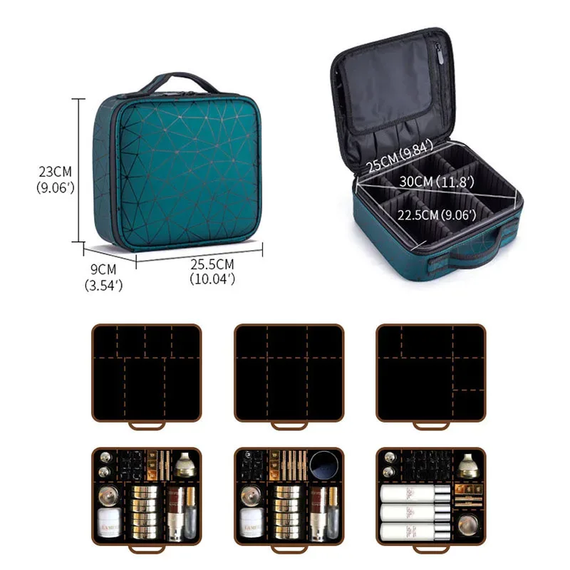 trousse de maquillage étanche, boîte professionnelle, sac à cosmétiques portable pour femmes, pour voyage, sac de rangement de maquillage