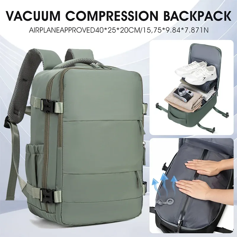 sac de voyage à compression sous vide, sac d'embarquement professionnel pliable de grande capacité, système de transport et de stockage ultra léger