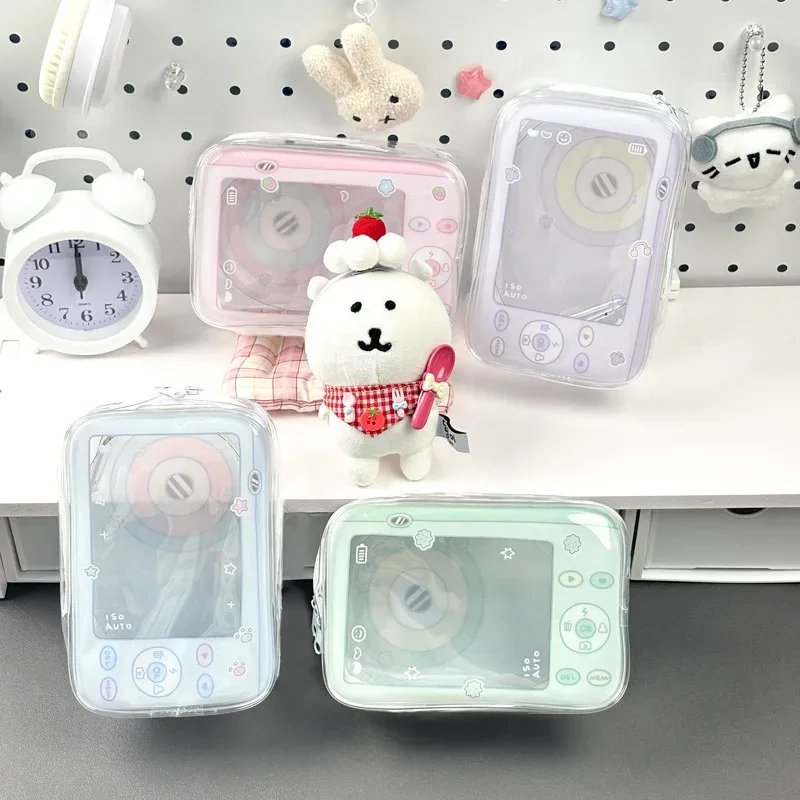 sac de rangement pour poupée en coton, ours auto-déversible, anti-poussière, haute transparence, idéal pour prendre des jouets, organisateur de jouets en peluche en plein air