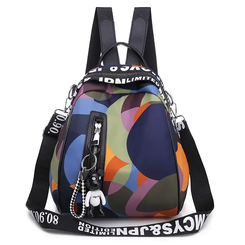 femmes sac à dos décontracté lettre multi-fonction multi poche voyage sacs à dos femme sac d'école pour adolescente sacs à bandoulière petit
