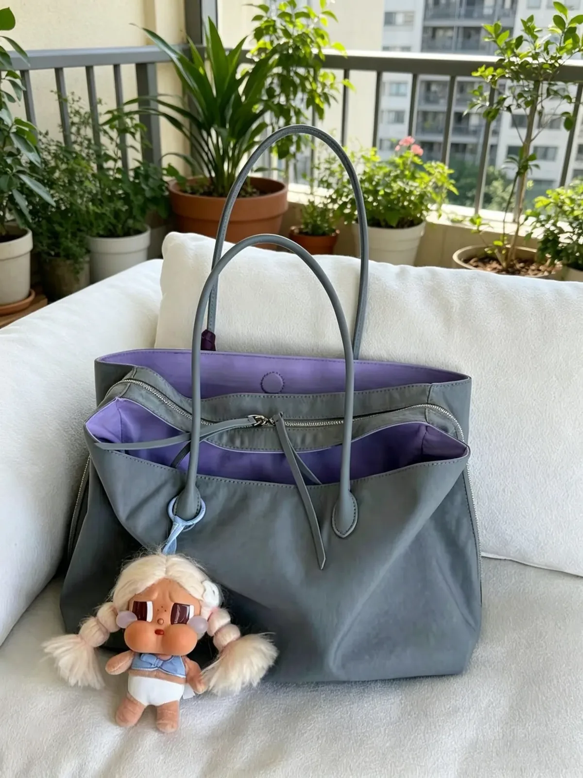 nouveau sac fourre-tout en nylon pour femme printemps-été 2026, grande capacité multi-compartiments, léger, blocs de couleurs, sac à bandoulière pour voyage