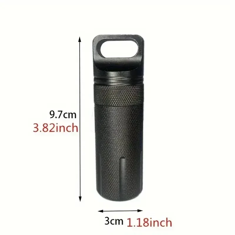 organisateur transport métal noir vert foncé orange compact portable pilules médicaments conteneur rangement extérieur sacoche