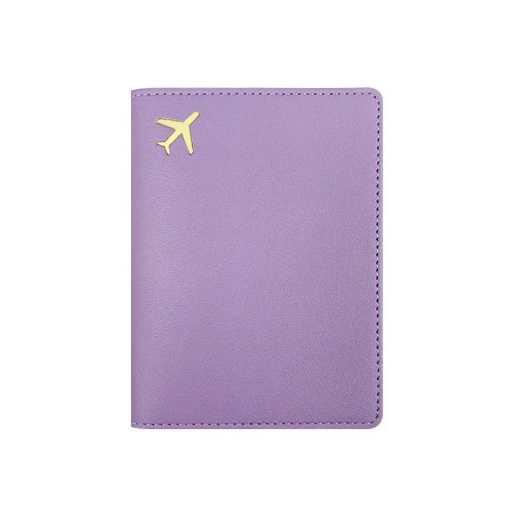 porte-passeport en cuir pu, léger, portable, étui de rangement pour passeport, couleur unie, étanche, porte-cartes de crédit