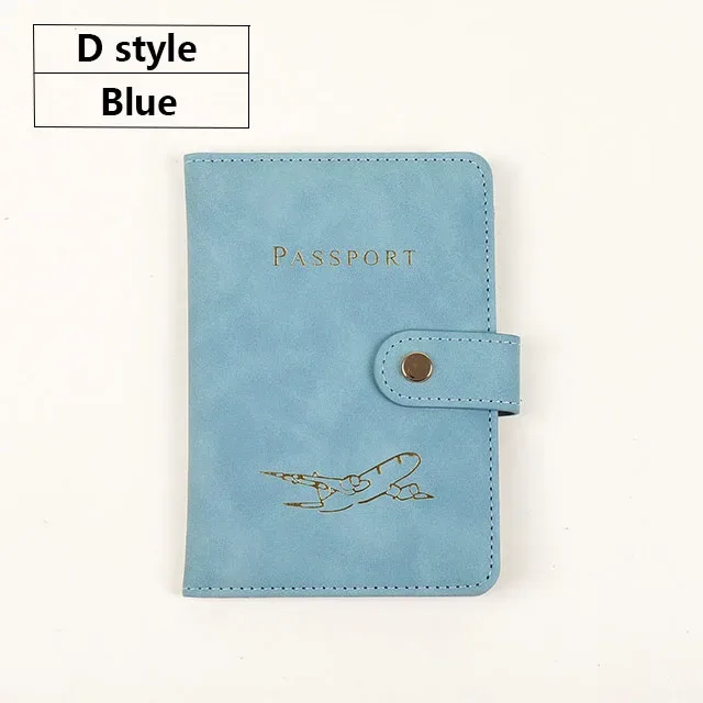 portefeuille de voyage en cuir pu souple multi-fentes avec logo avion, fermeture à pression, porte-cartes sim et porte-documents d'identité