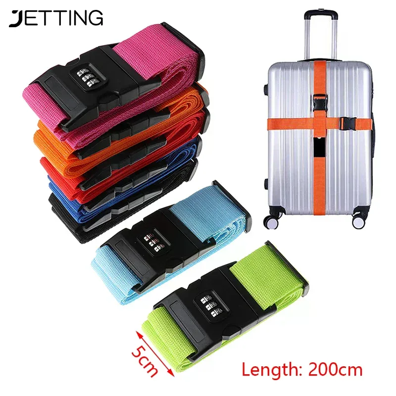 sangle de bagage en nylon réglable, 1 pièce, sangle à boucle pour valise de voyage, accessoires de voyage, emballage de valise, ceinture de sécurité