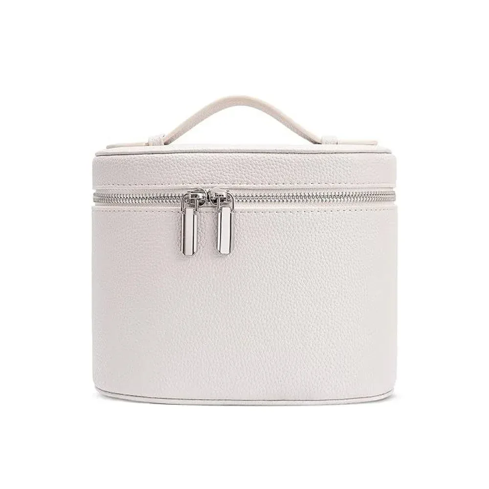 organisateur voyage polyester décontracté ovale marron noire rose grains cuir poignée glissière cosmétiques compression chaussures pochette housse vêtements