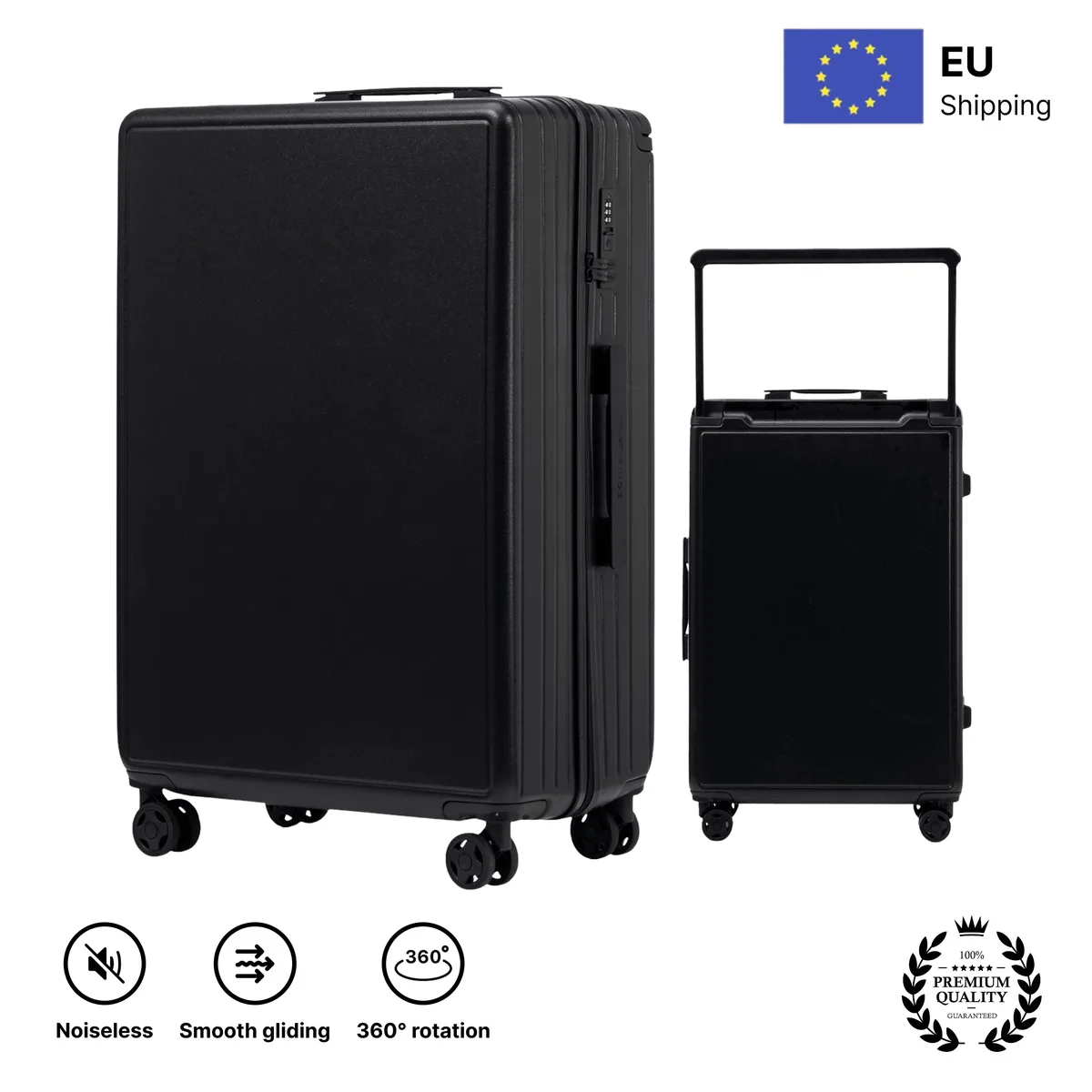 valise xxl grande taille, dimensions environ 75x50x30 cm ou 66x44x26 cm ou cabine 55x40x20 cm / haute qualité, 28 "24" 20 " au choix, en abs + valise cabine, avec serrure à combinaison tsa et roulettes 360° ° roues, hard crug