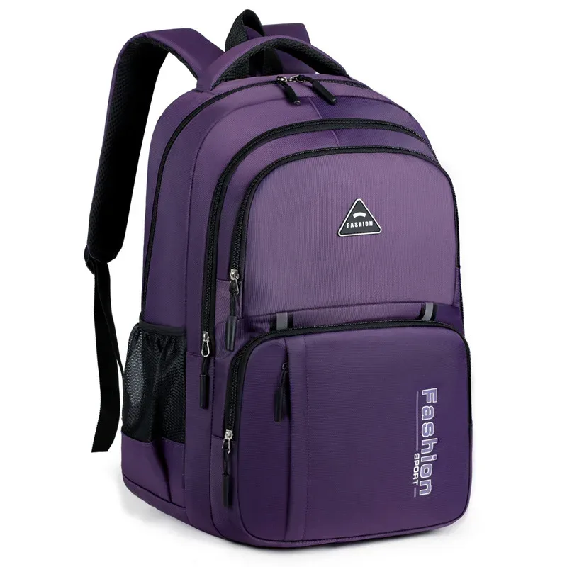 sac dos oxford université polyester coton bio noir bleu gris violet grand format verrouillage poche téléphone portable bandoulière arquée