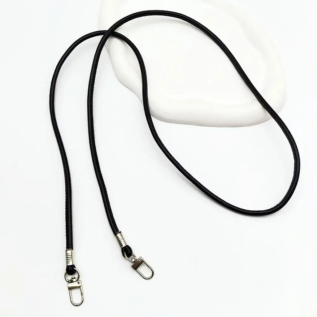 nouvelle sangle de remplacement fine et ronde en cuir pu, couleur unie, pour sac bandoulière ou croisé, longue de 120 cm, accessoire cordon de téléphone