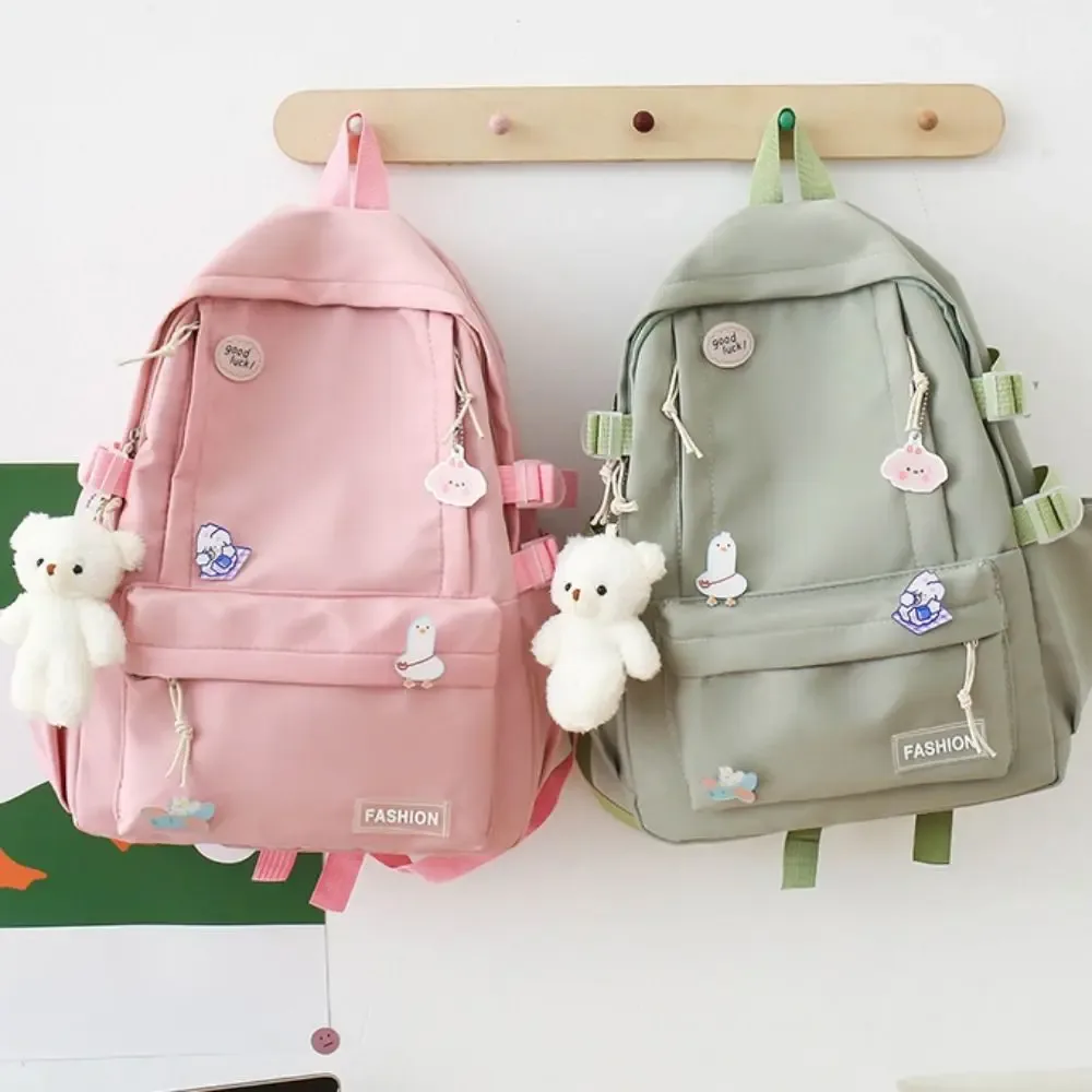 nouveau sac d'école de grande capacité, sac de voyage portable à sangle réglable, sac à dos léger en toile de couleur unie, unisexe