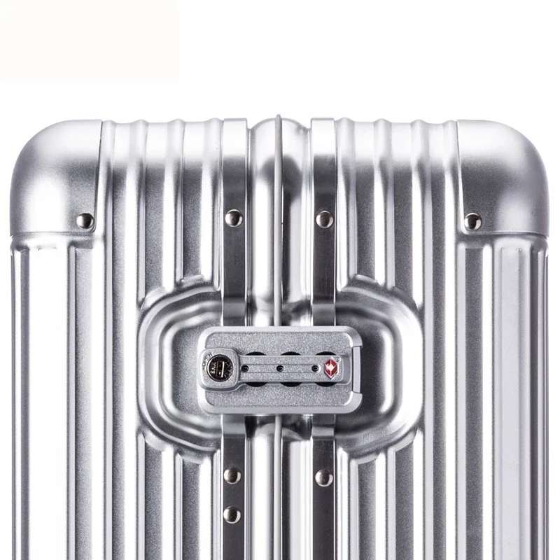 nouvelle valise à roulettes rigide en alliage d'aluminium de haute qualité, valise de voyage, bagage enregistrable 20'26'30'31'33 pouces
