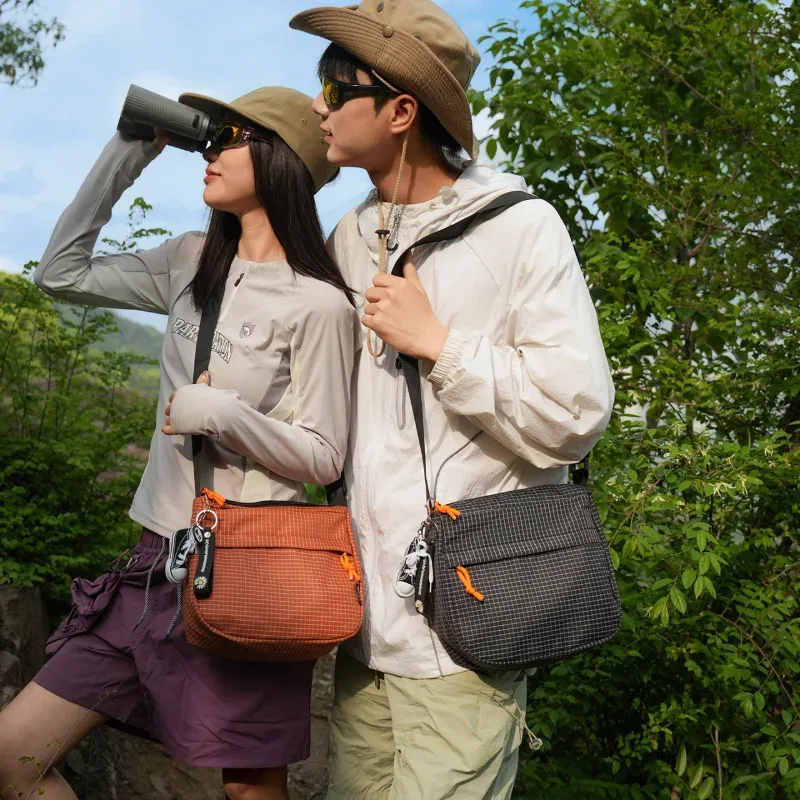 sac bandoulière unisexe, style japonais et coréen, simple, imperméable, petit sac carré léger, pour tous les jours, voyages en plein air, sac à bandoulière pour téléphone
