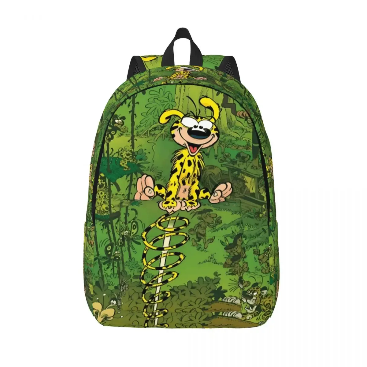 sac à dos en toile de bain familial marsupilami personnalisé pour femmes et hommes, sac à livres décontracté pour l'école et l'université, sacs de personnages de dessins animés