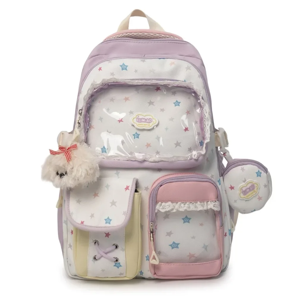 nouveau sac à dos cutecore avec pendentif, sac à bandoulière y2k jk, sacs esthétiques harajuku, sac à dos de jour