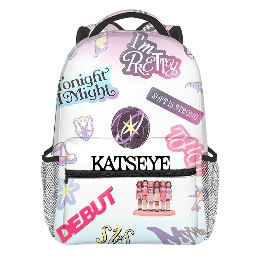 sac à dos de luxe kpop katseye pour étudiants, nouveauté populaire, sac à dos pour ordinateur portable, impression 3d, oxford, imperméable, pour garçons/filles, sacs à dos de voyage