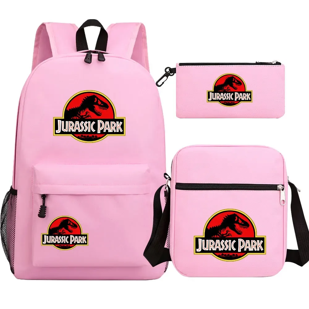 dinosaur jurassic world park 3 pièces garçons filles enfants retour à l'école livre sacs, sac à dos étudiant, sac à bandoulière trousse à crayons