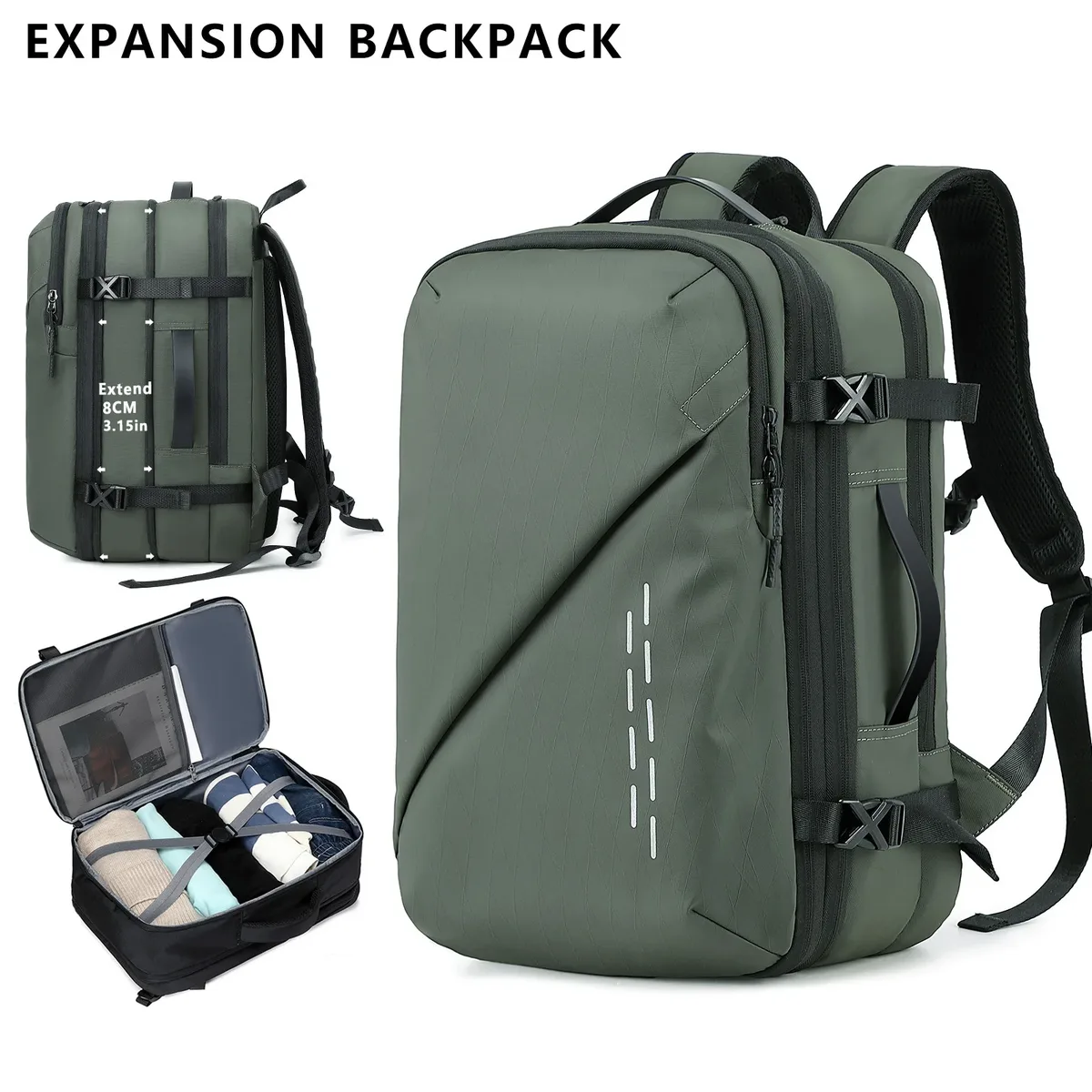 sac à dos de compression sous vide de grande capacité, sac à dos pour ordinateur portable, sac à dos de randonnée de loisirs