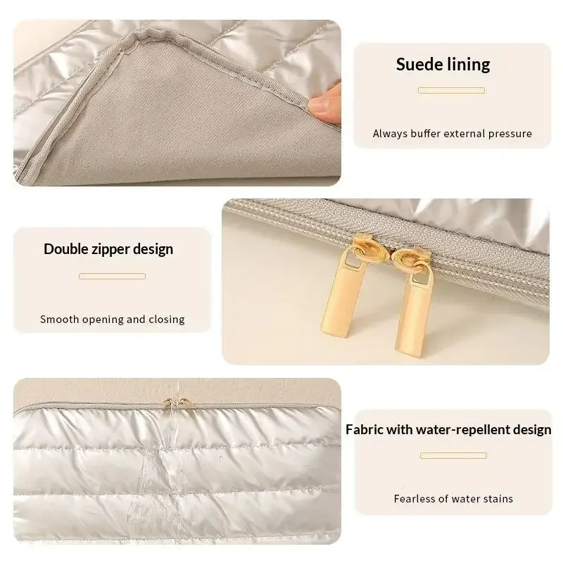 sac léger pour ordinateur portable, grande capacité, résistant à l'eau et aux chocs, sac de rangement portable pour ordinateur portable, étui pour ordinateur portable professionnel