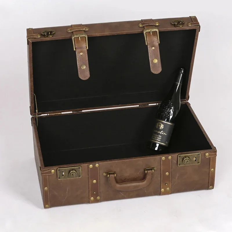 valise vintage de style rétro européen, petite valise de voyage, accessoire de photographie portable, sac à main, bagage classique
