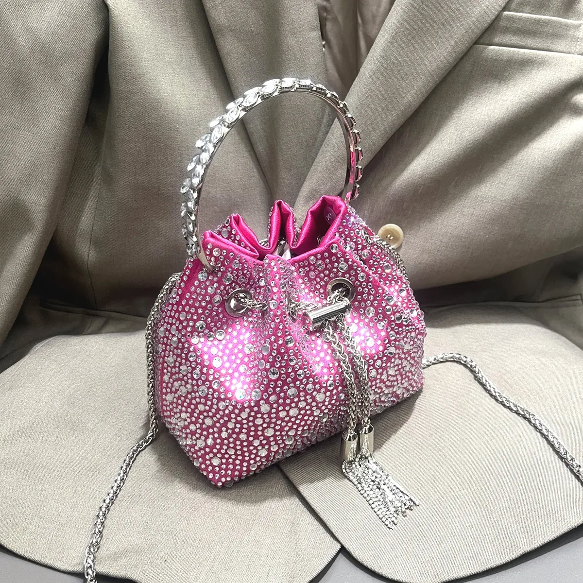 poignée strass pochette de soirée sacs à main et sac à main de luxe sac à bandoulière design brillant cristal pochette sac à main sac seau