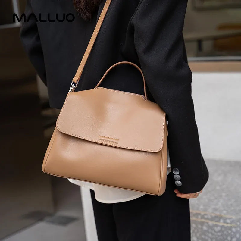 sac à bandoulière en cuir de vache véritable pour femmes, sac à main de luxe de créateur, sac à bandoulière souple en cuir pour le bureau.