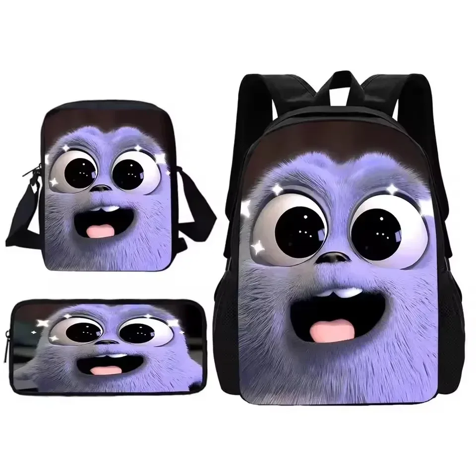 ensemble de 3 pièces grizzy and the lemmings : sac à dos, sac à déjeuner et trousse à crayons, cadeau pour enfants et étudiants