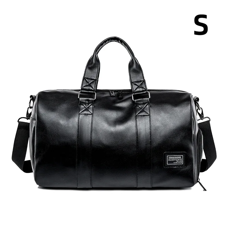 sac de voyage de grande capacité, sac à main de voyage en pu pour hommes, bagages à main, sacs de sport doux et décontractés noirs, grands sacs de week-end, fourre-tout de voyage