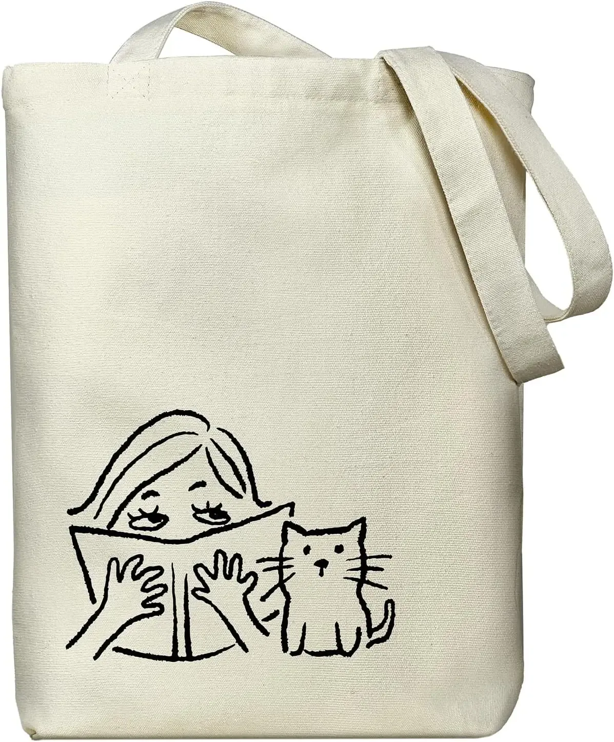 sac fourre-tout en toile pour femmes, sac fourre-tout avec poche intérieure zippée, sac en toile zippé pour le shopping, le travail, les courses, la mode au quotidien