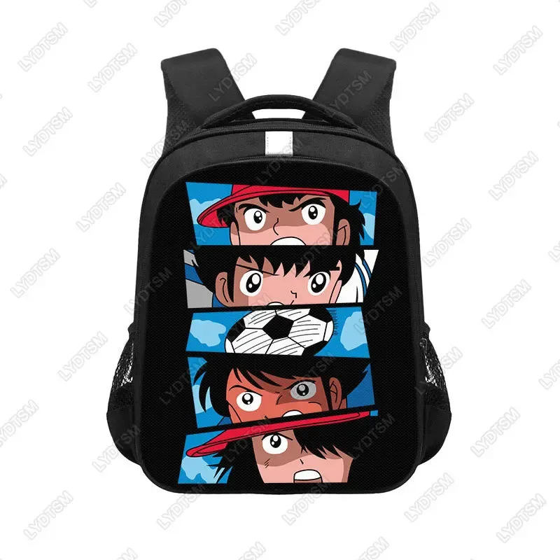 sac dos polyester noir bandoulique réfléchissante poches latérales ouvertes informatique décontracté dessin animé adolescents étudiants usage voyage
